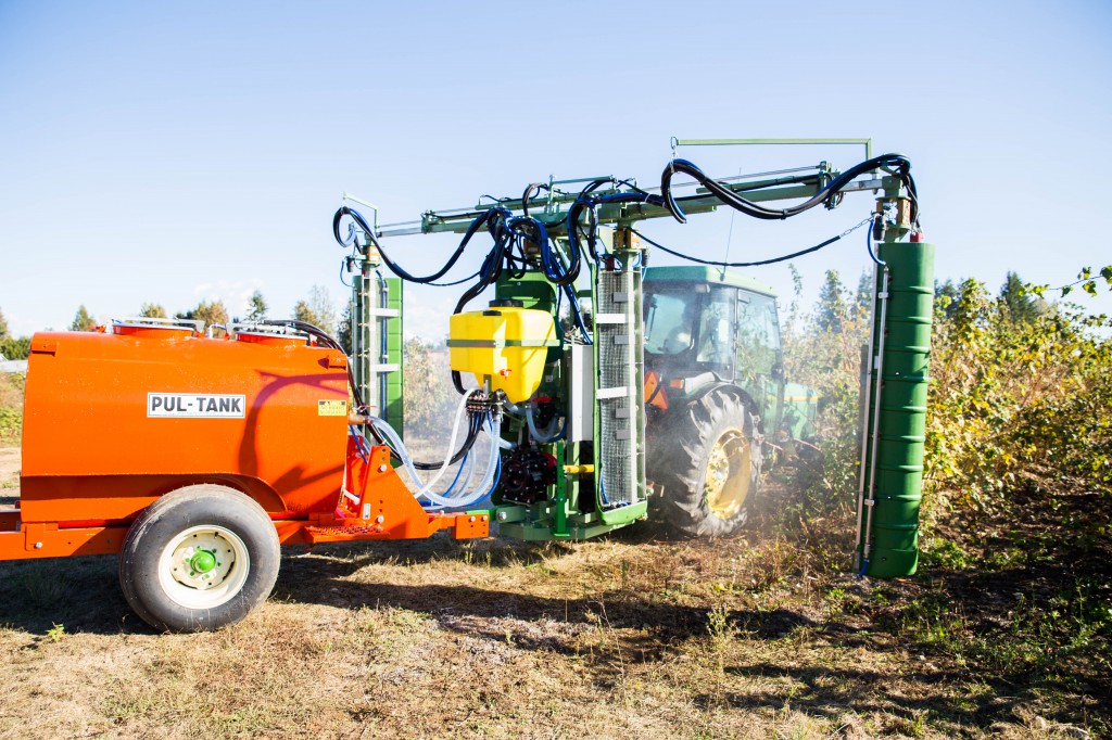 Sprayers like this LIPCO Recycling tunnel sprayer from IMR Equipment can effectively target spray and keep losses to a minimum.