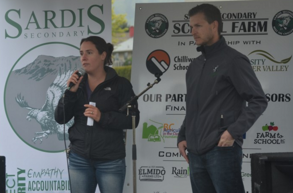 Tania Toth and Joe Massie, teachers and overseers of Sardis Secondary School Farm